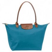 Sac Shopping Boutique Longchamps soldes pas chers Les Pliage Large Bleu